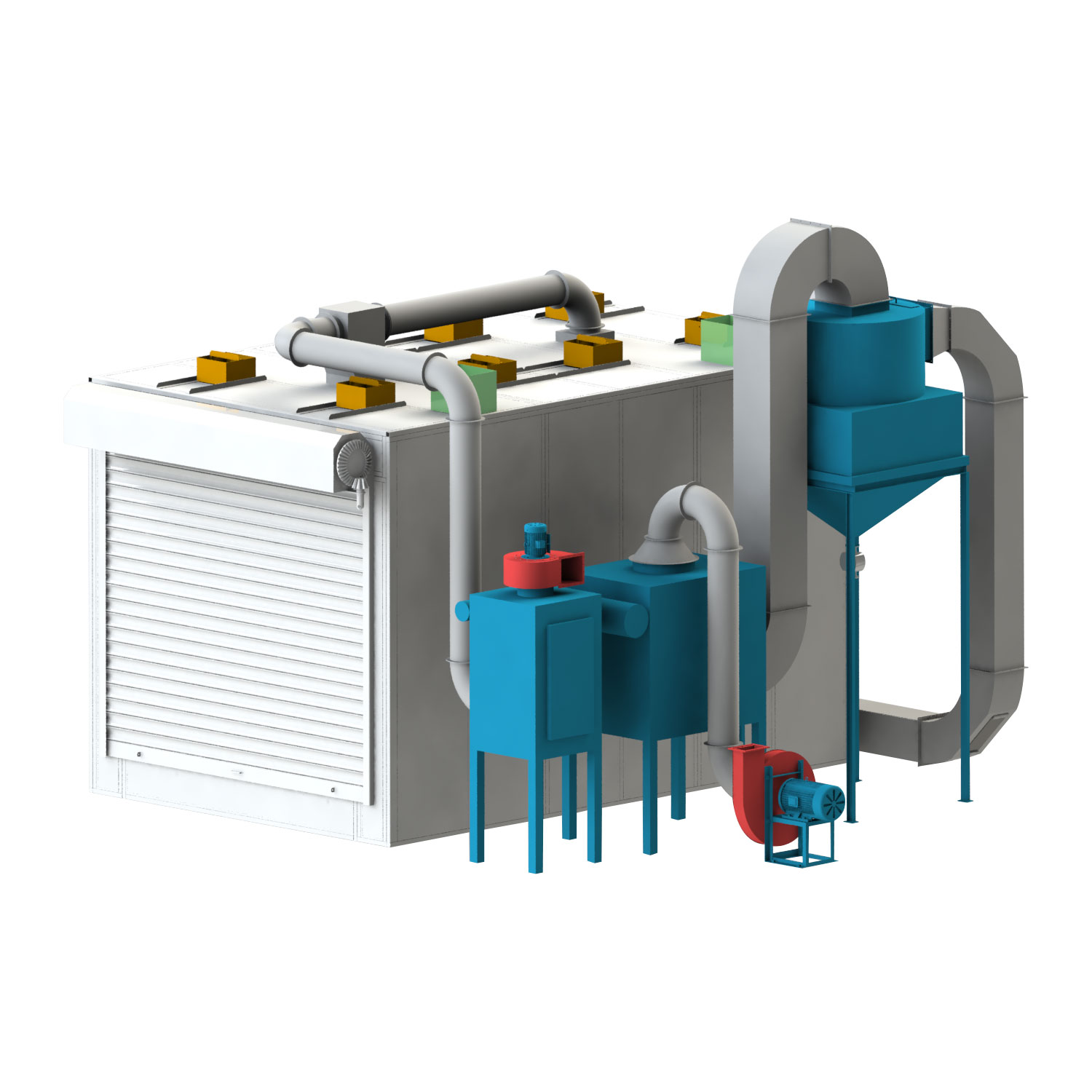 Automatischer Strahlrecycling-Sandstrahlraum